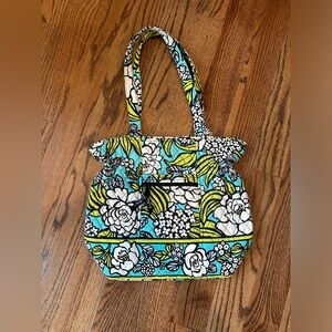 VERA BRADLY blue green floral bag
